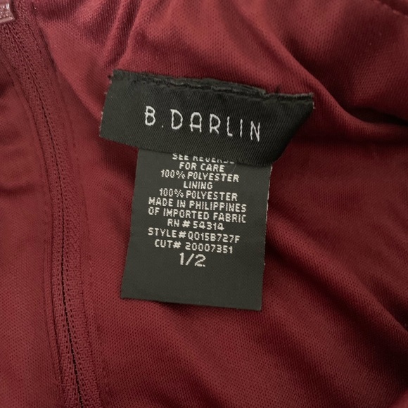 B Darlin burgundy studded prom dress - Picture 2 of 5